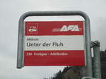 AFA-Haltestelle - Mitholz, Unter der Fluh - am 6. April 2012