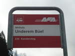 AFA-Haltestelle - Mitholz, Underem Bel - am 6. April 2012