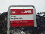 AFA-Haltestelle - Frutigen, Tropenhaus - am 16. Dezember 2012