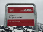 AFA-Haltestelle - Frutigen, Tropenhaus - am 16.