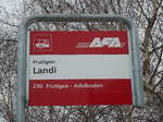 AFA-Haltestelle - Frutigen, Landi - am 16. Dezember 2012