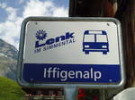 LenkBus-Haltestelle - Lenk, Iffigenalp - am 28.