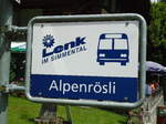 LenkBus-Haltestelle - Lenk, Alpenrsli - am 28.