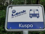 LenkBus-Haltestelle - Lenk, Kuspo - am 27.
