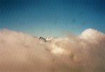 Der Wildstrubel versinkt im Nebel am 21. Juli 2000 vom Niesen aus