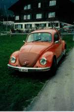 VW-Kfer im Mai 1986 in Adelboden, Mhleport