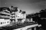 Das durch den Brand zerstrte Hotel Regina im Januar 1988 in Adelboden