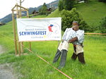 Werbung fr das Bernisch Kantonale Schwingfest in Adelboden am 11.