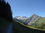 Wildstrubel und Fitzer am 1. August 2012 von der Alp Laueli bei Adelboden aus