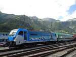 Bombardier-Lokomotive - Nr. 187'002-1 - am 30. Juni 2013 in Frutigen, 100 Jahre BLS