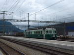 frutigen/552444/bn-triebwagen---nr-761---am BN-Triebwagen - Nr. 761 - am 31. August 2014 im Bahnhof Frutigen